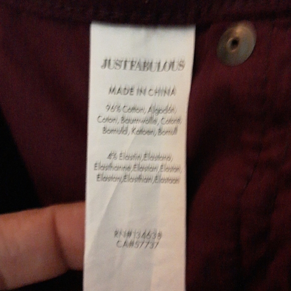 EGGPLANT SLIM TWILL JEANS - Picture 5 of 7